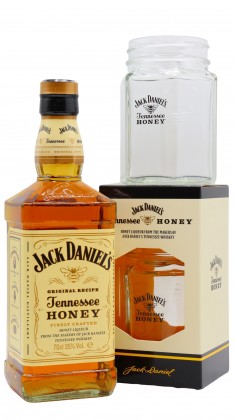 Jack Daniel's Glass Jar & Tennessee Honey Whiskey Liqueur