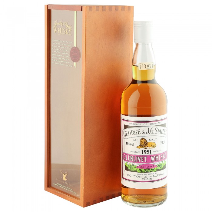 Glenlivet 1951, Gordon & MacPhail 1995 Bottling with Wooden Box