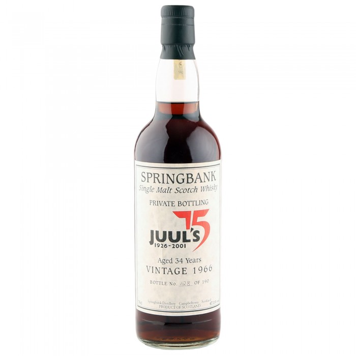 Springbank 1966 34 Year Old, Juul's 75th Anniversary 2001 Bottling