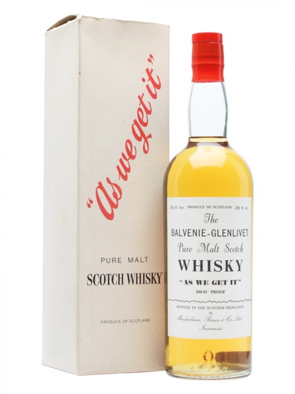 Balvenie-Glenlivet "As We Get It" Bottled 1970's Independent Bottling