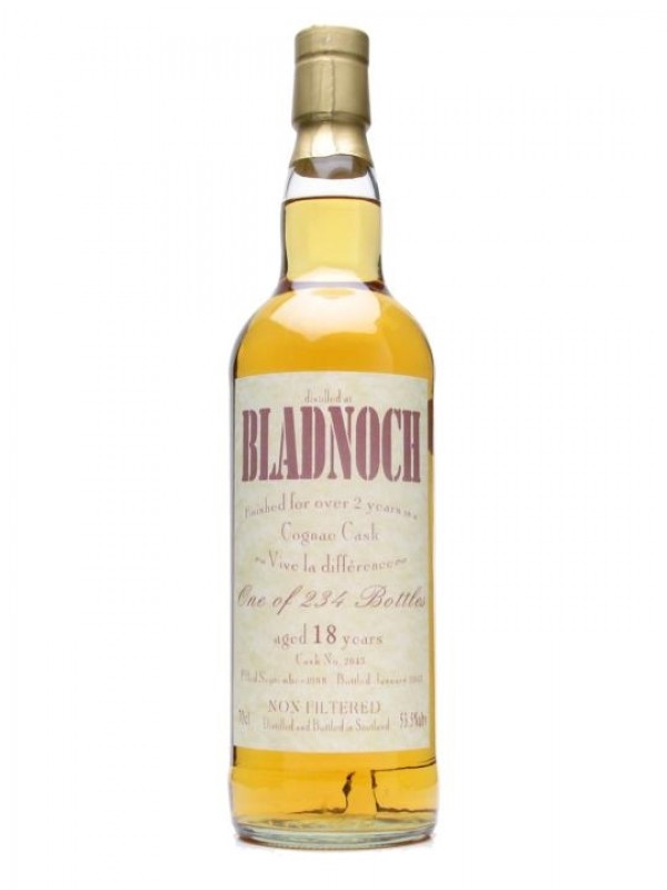 Bladnoch 18 Year Old Bottled 2007 Cask# 2643