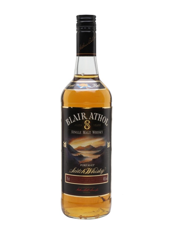 Blair Athol 8 Year Old Bottled 1980's Black Label with Sunset