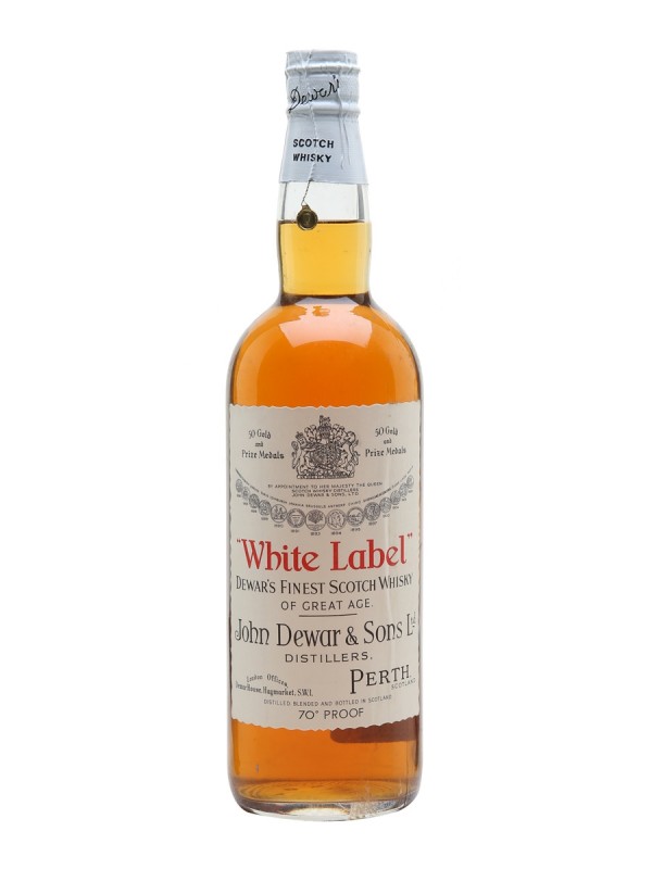 Dewar's White Label Spring Cap Bottled 1960's
