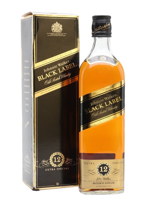 Johnnie Walker 12 Year Old Black Label Bottled 1980s