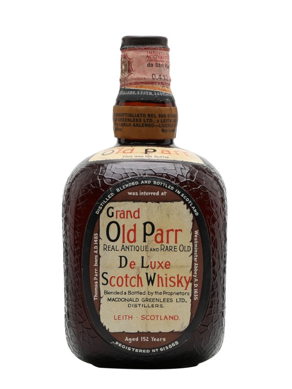 Grand Old Parr De Luxe Bottled 1960s