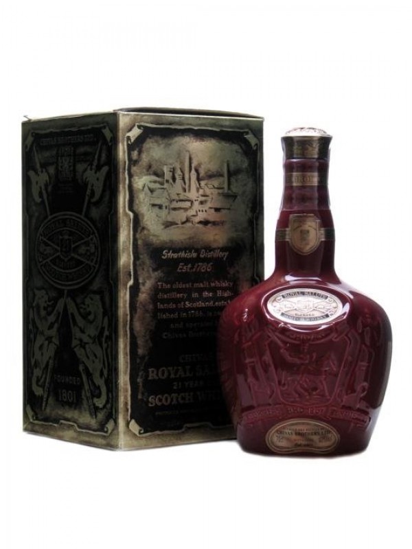 Royal Salute 21 Year Old Red Spode Decanter Bottled 1970's