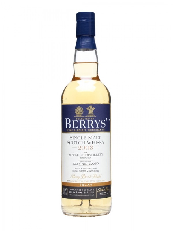 Bowmore 2003 9 Year Old Cask #20060 Berry Bros