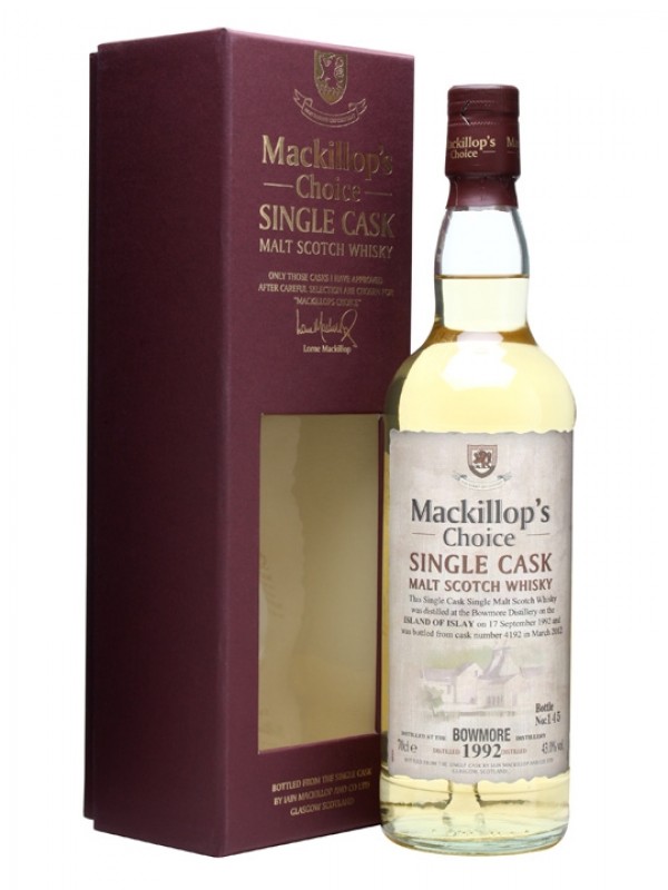 Bowmore 1992 9 Year Old Cask #4192 Mackillop's Choice