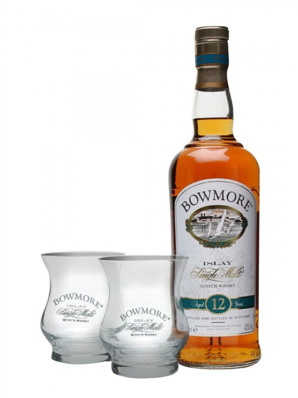 Bowmore 12 Year Old 2 Glasses Gift Pack