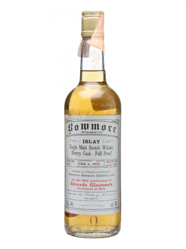 Bowmore 1969 Bottled 1978 Sherry Cask #6635