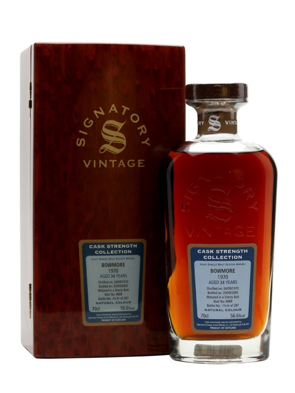 Bowmore 1970 34 Year Old Sherry Butt Signatory