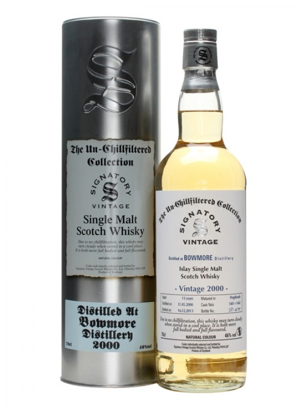 Bowmore 2000 13 Year Old Cask #1441+2 Signatory Un-Chillfiltered Collection