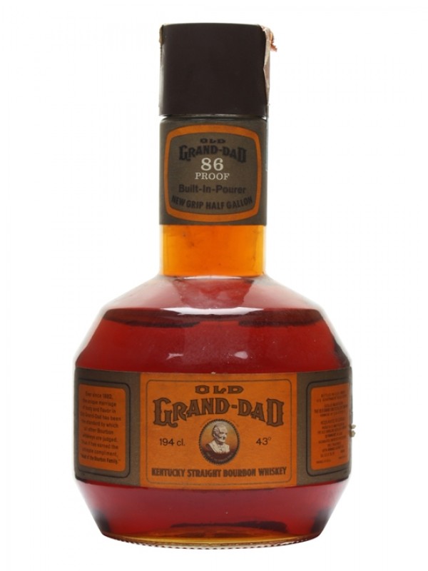 Old Grand Dad Bottled 1970s Half Gallon