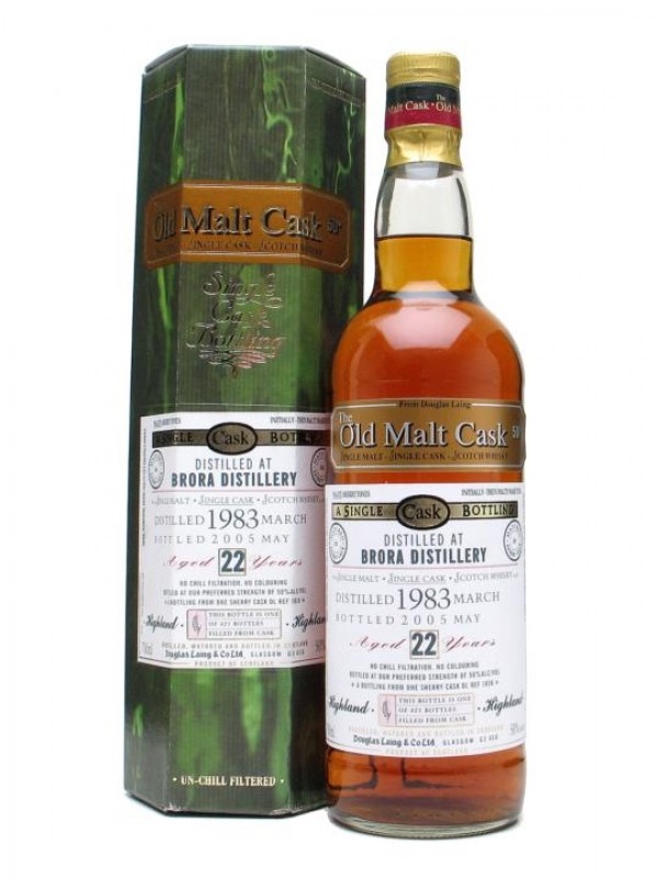 Brora 1983 22 Year Old Sherry Cask Cask # 1836 Douglas Laing Old Malt Cask