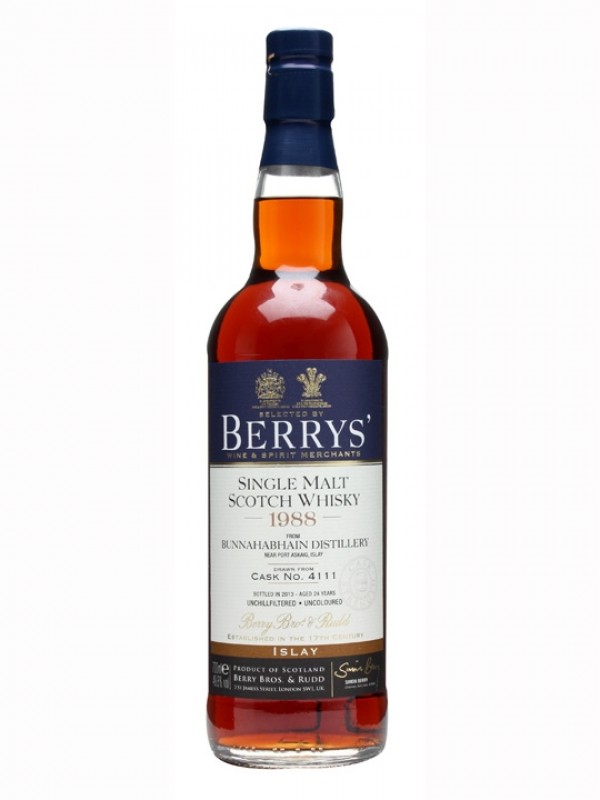 Bunnahabhain 1988 24 Year Old Cask #4111 Berry Bros
