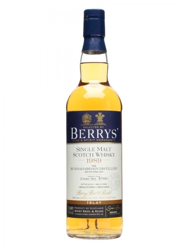 Bunnahabhain 1989 23 Year Old Cask #5700 Berry Bros & Rudd