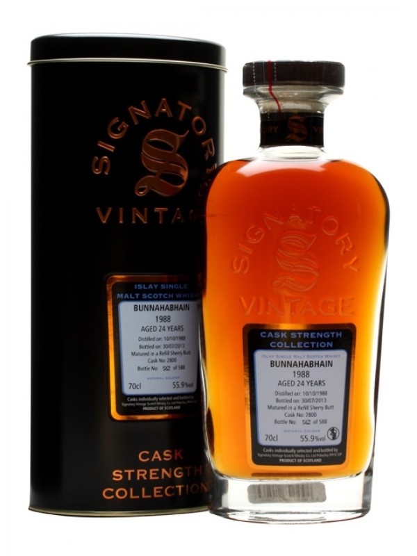 Bunnahabhain 1988 24 Year Old Sherry Cask Signatory Cask Strength Collection