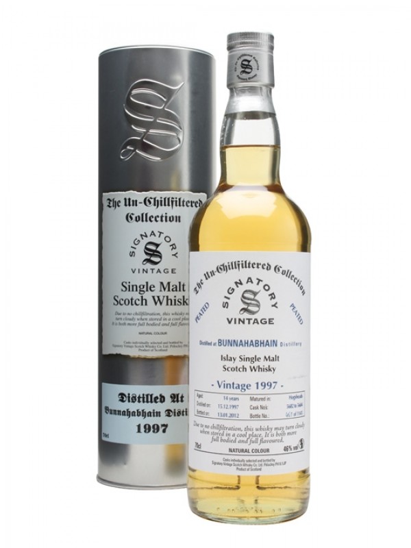 Bunnahabhain 1997 14 Year Old Peated Cask #5682 3 4 Signatory Un-Chillfiltered Collection
