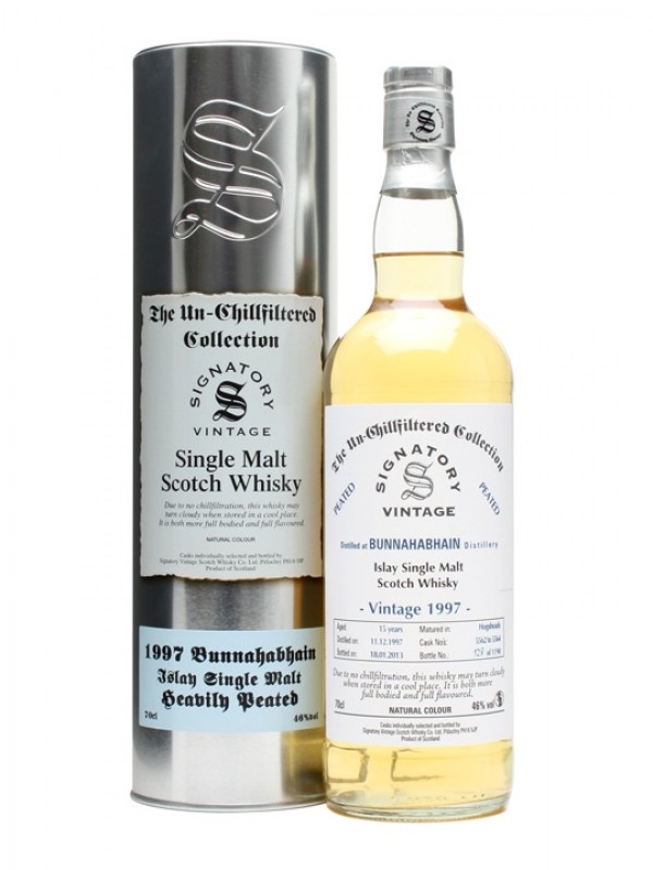 Bunnahabhain 1997 15 Year Old Cask #5562-4 Peated Signatory Un-Chillfiltered Collection