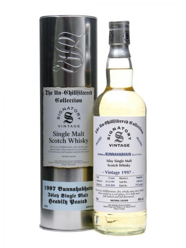 Bunnahabhain 1997 12 Year Old Unchilfiltered Peated Signatory Un-Chillfiltered Collection