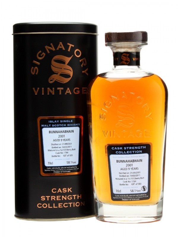 Bunnahabhain 2001 9 Year Old Cask #1764 Signatory