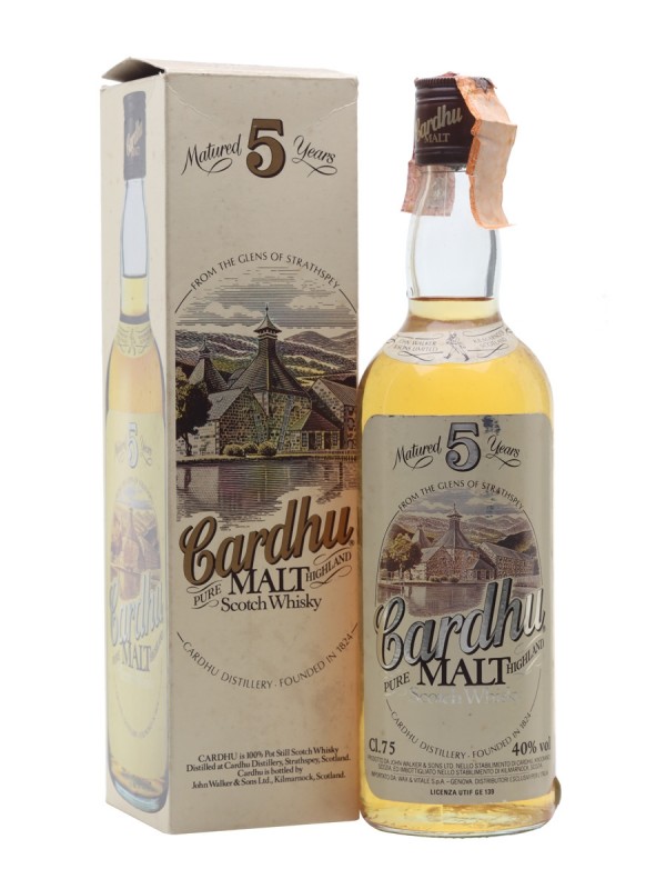 Cardhu 5 Year Old Bottled 1980's
