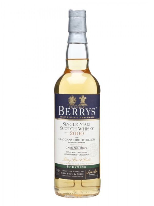 Cragganmore 2000 11 Year Old Cask #3673 Berry Bros & Rudd