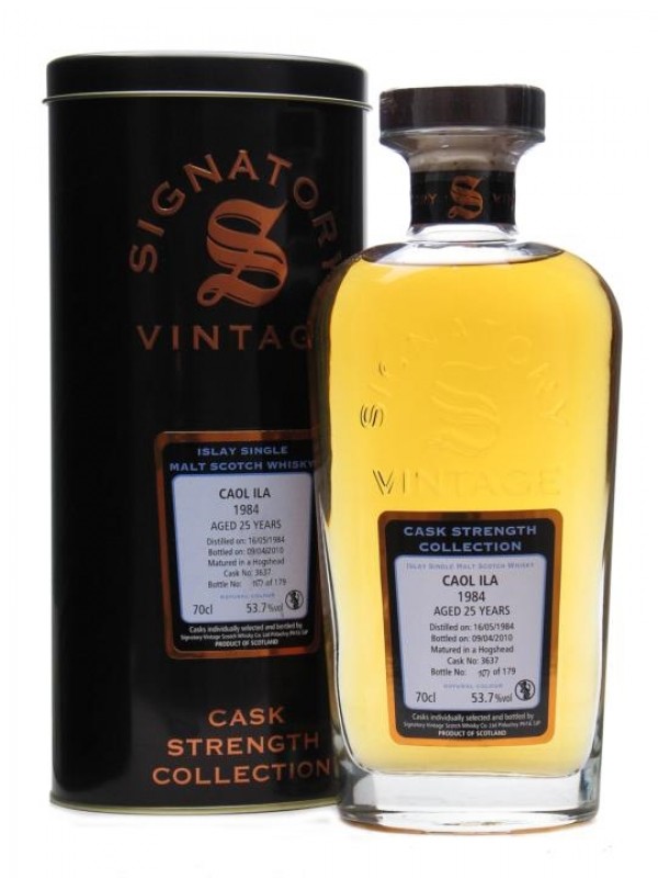 Caol Ila 1984 25 Year Old Cask #3637 Signatory Cask Strength Collection