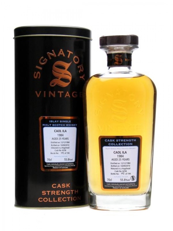 Caol Ila 1984 25 Year Old Cask #6256 Signatory Cask Strength Collection