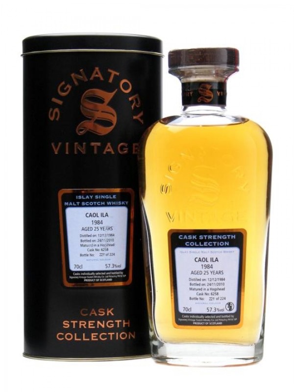 Caol Ila 1984 25 Year Old Cask #6258 Signatory Cask Strength Collection