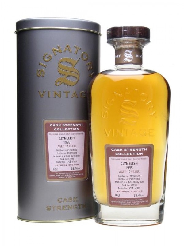 Clynelish 1995 12 Year Old Refill Sherry Butt Signatory Cask Strength Collection