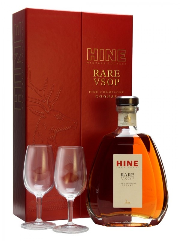 Hine Rare VSOP Cognac 2 Glasses Pack