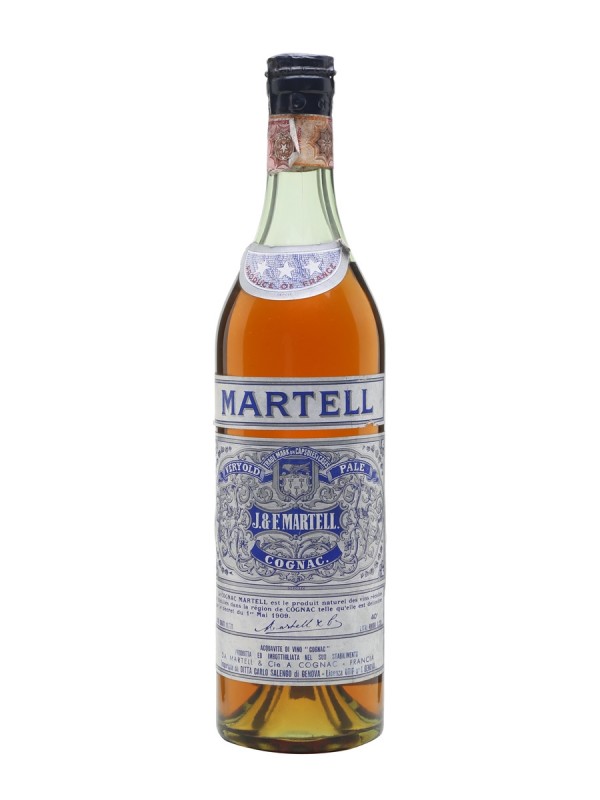 Martell 3 Star Cognac Spring Cap Bottled 1950s