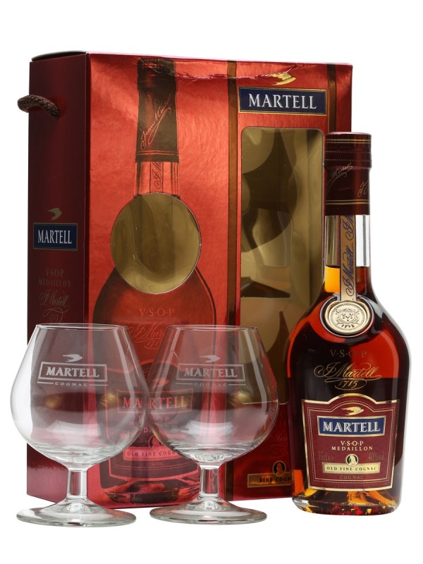 Martell VSOP Medaillon Half Bottle 2 Glass Pack