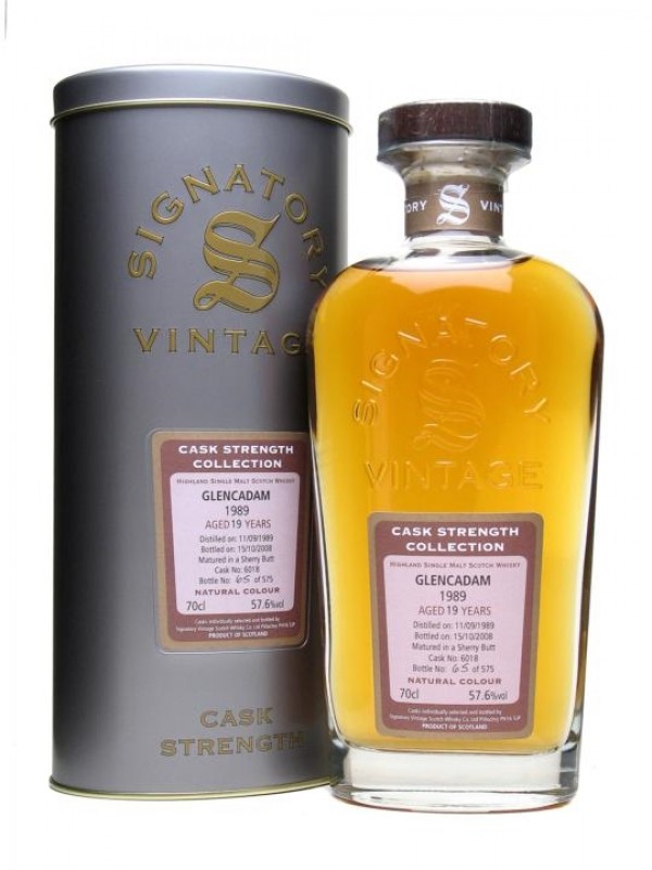 Glencadam 1989 19 Year Old Sherry Cask #6018 Signatory Cask Strength Collection