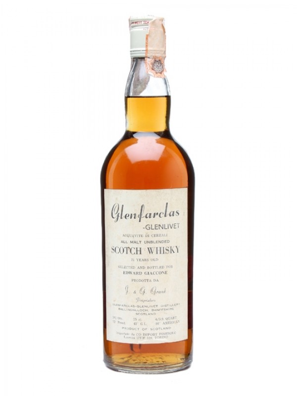 Glenfarclas 21 Year Old Bottled 1970s Giaconne