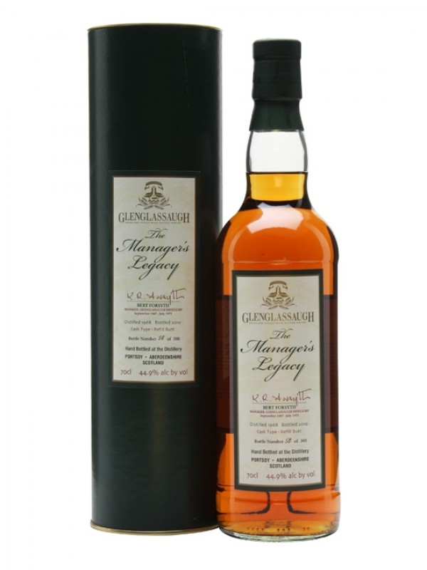 Glenglassaugh 1968 Manager's Legacy Bert Forsyth
