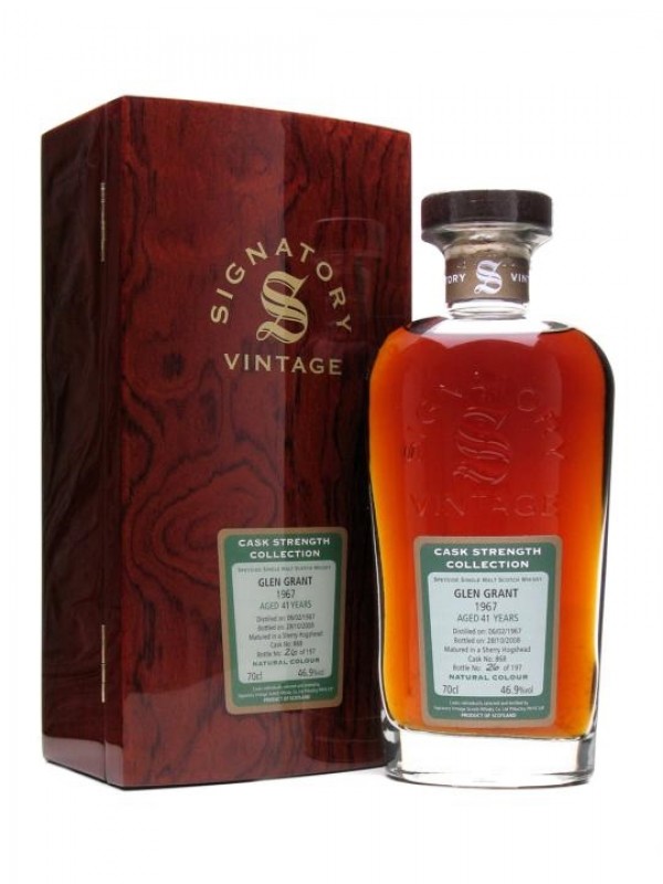 Glen Grant 1967 41 Year Old Sherry Cask Signatory Cask Strength Collection