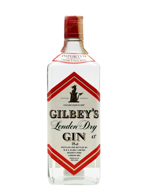 Gilbey's London Dry Gin Bottled 1980s