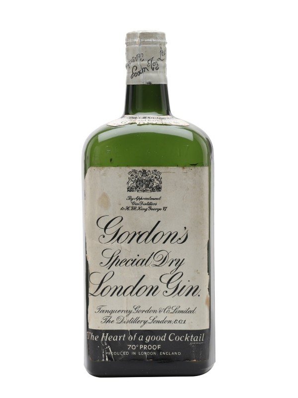 Gordon's Gin Bottled 1940s Spring Cap