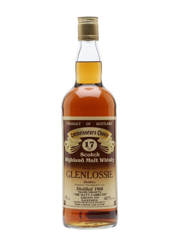 Glenlossie 1968 17 Year Old Connoisseurs Choice Gordon & Macphail