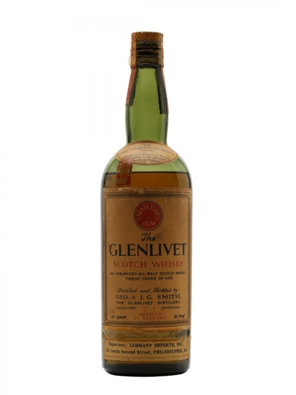 Glenlivet 12 Year Old Bottled 1930s