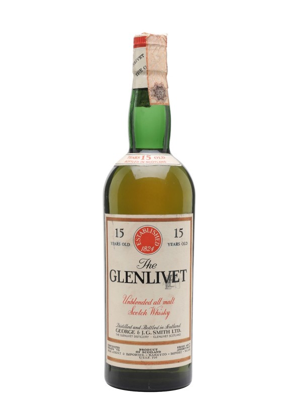 Glenlivet 15 Year Old Bottled 1960s