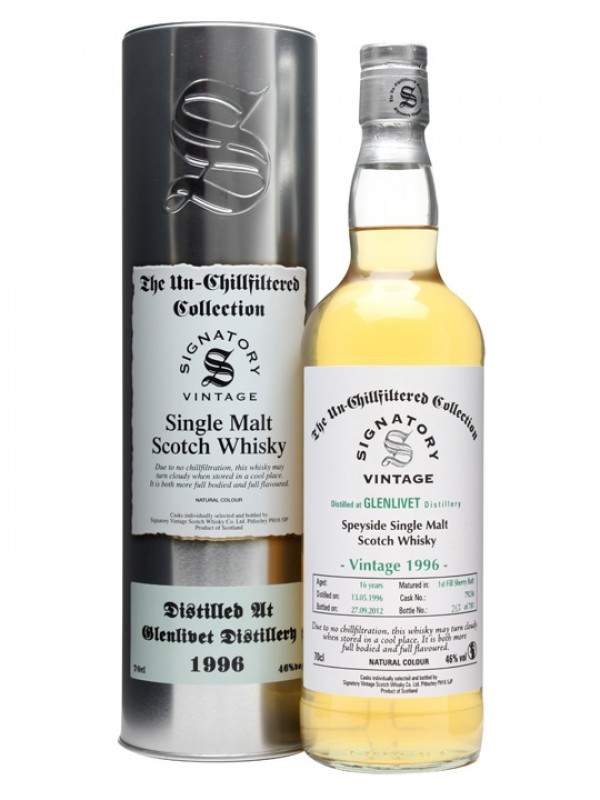 Glenlivet 1996 16 Year Old Sherry Butt 79236 Signatory Un-Chillfiltered
