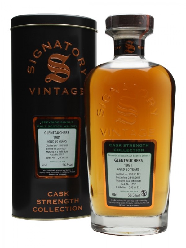 Glentauchers 1981 30 Year Old Cask #1057 Signatory Cask Strength Collection