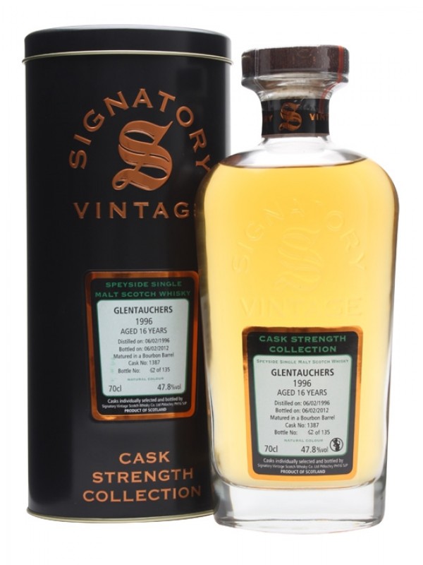 Glentauchers 1996 16 Year Old Cask #1387 Signatory Cask Strength Collection