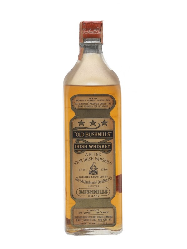 Old Bushmills White Label 1930's