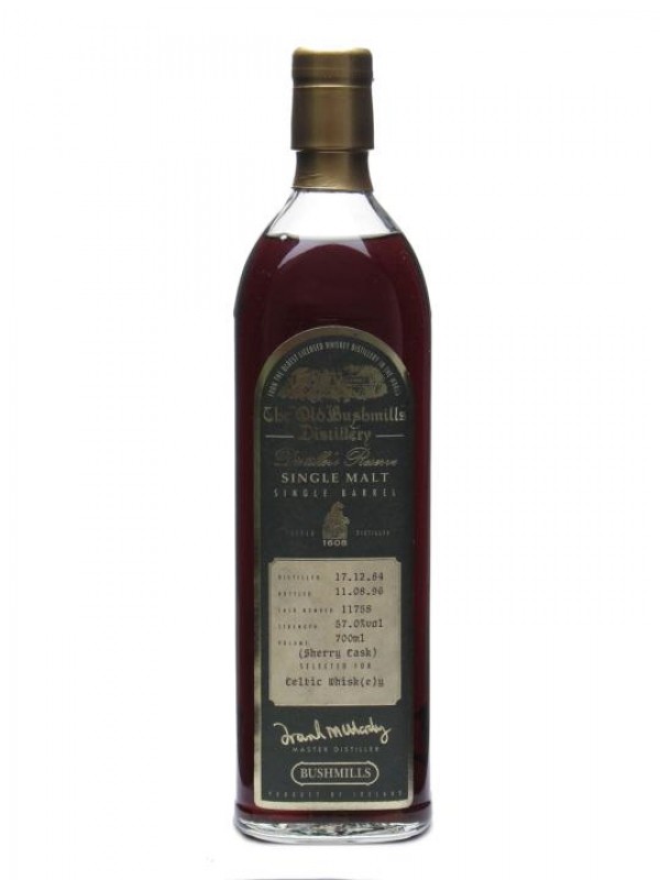Bushmills 1984 Bottled 1996 Distiller's Reserve Sherry Cask