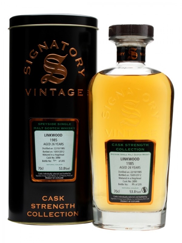 Linkwood 1985 26 Year Old Cask #3890 Signatory Cask Strength Collection