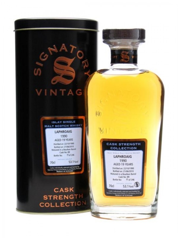 Laphroaig 1990 19 Year Old Cask #89 Signatory Cask Strength Collection